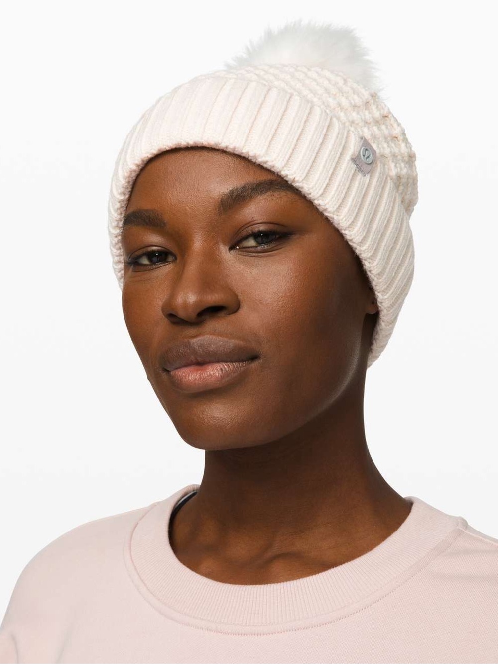 NWT- lululemon athletica Ivory Knit Pom to play Beanie